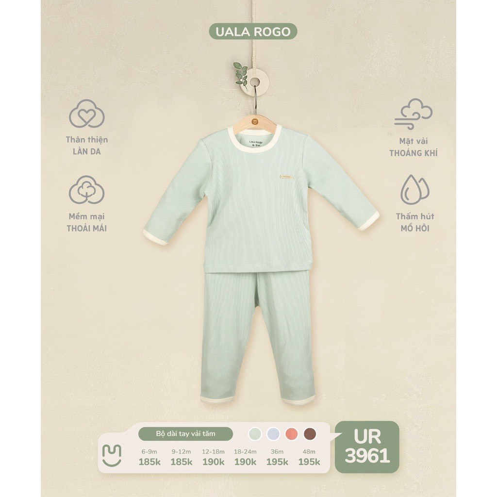 Bộ Quần Áo Dài Tay Thu Đông Vải Cotton Cho Bé UR3961