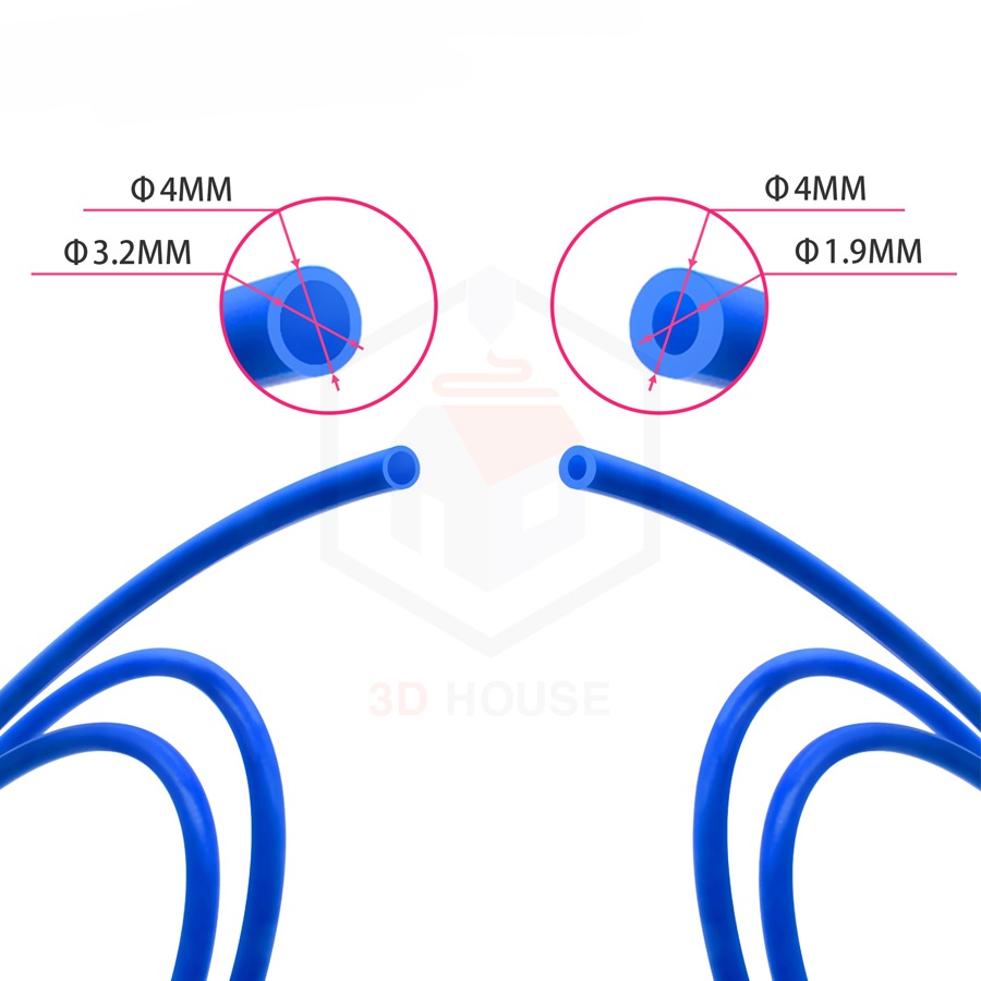 Ống Teflon Dẫn Nhựa Xanh Máy In 3D