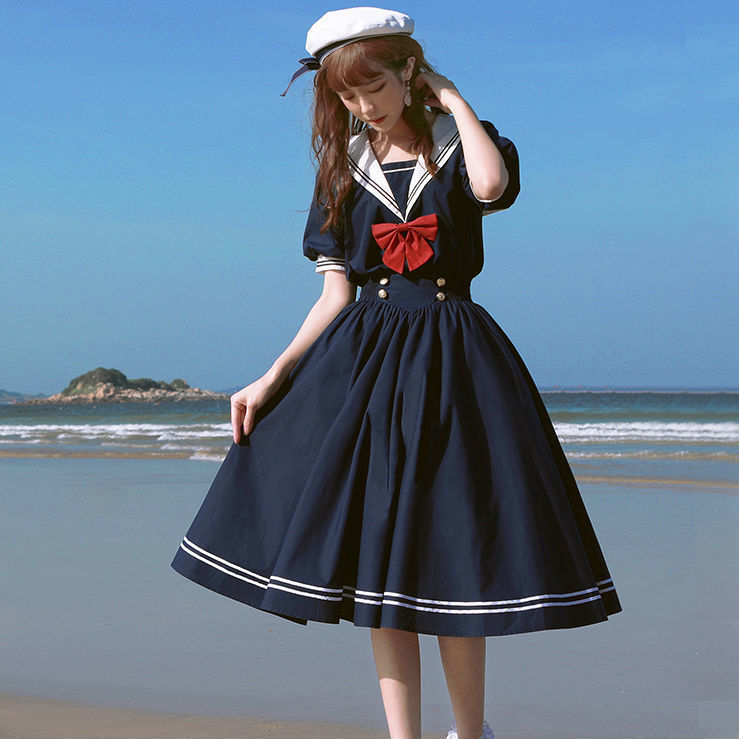Đầm dài phong cách nữ sinh Nhật Bản dễ thương