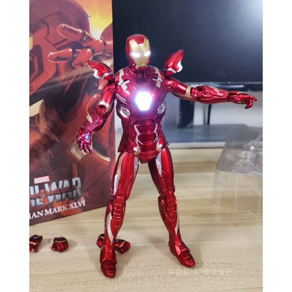 Mô Hình Nhân Vật Iron Man Mk46 Có Đèn Led Chất Lượng Cao