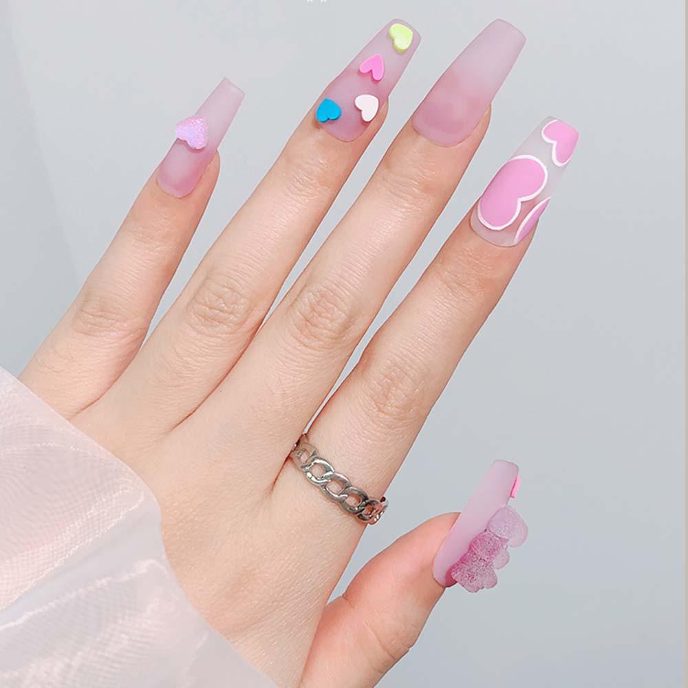 Phụ Kiện Trang Trí Móng Tay Hình Gấu Hoạt Hình Dễ Thương DIY