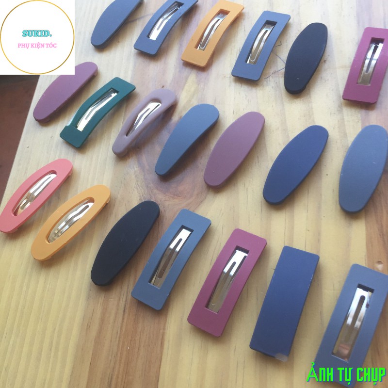 Kẹp Tóc Cài Mái Trơn Đáng Yêu Dành Cho Nữ Set 20 Nhiều Màu Sắc
