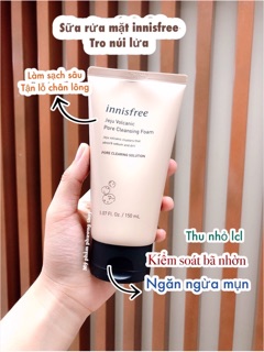 [Auth] SỮA RỬA MẶT INNISFREE TRO NÚI LỬA MẪU MỚI