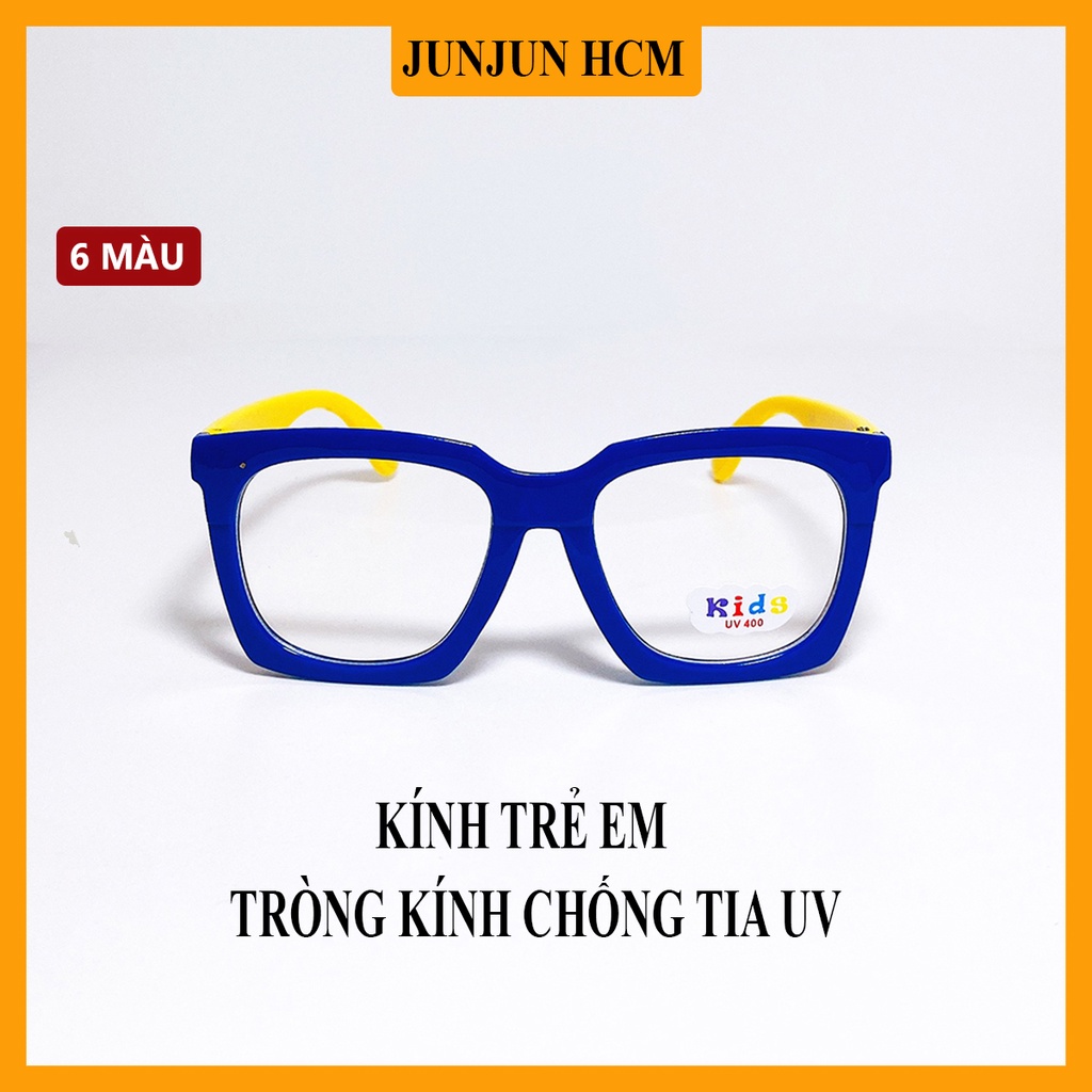 Kính mát trẻ em JJ5808 gọng nhựa kiểu kính giả cận siêu đáng  yêu, tròng chống tia UV an toàn cho bé trai và bé gái