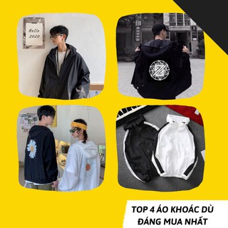 ÁO KHOÁC DÙ CÓ MŨ - ÁO KHOÁC GIÓ BO TAY DÙ MỎNG KÈM LÓT