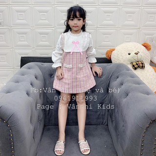 Váy dạ tiểu thư kèm túi cho bé gái