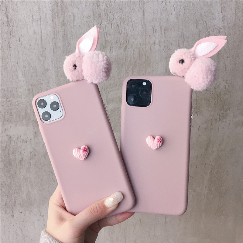 Ốp case iphone thỏ bông cute, ốp lưng iphone đẹp 6/6s/6Plus/6sPlus/7/8/7Plus/8Plus/X/Xs/XsMax/11/11ProMax