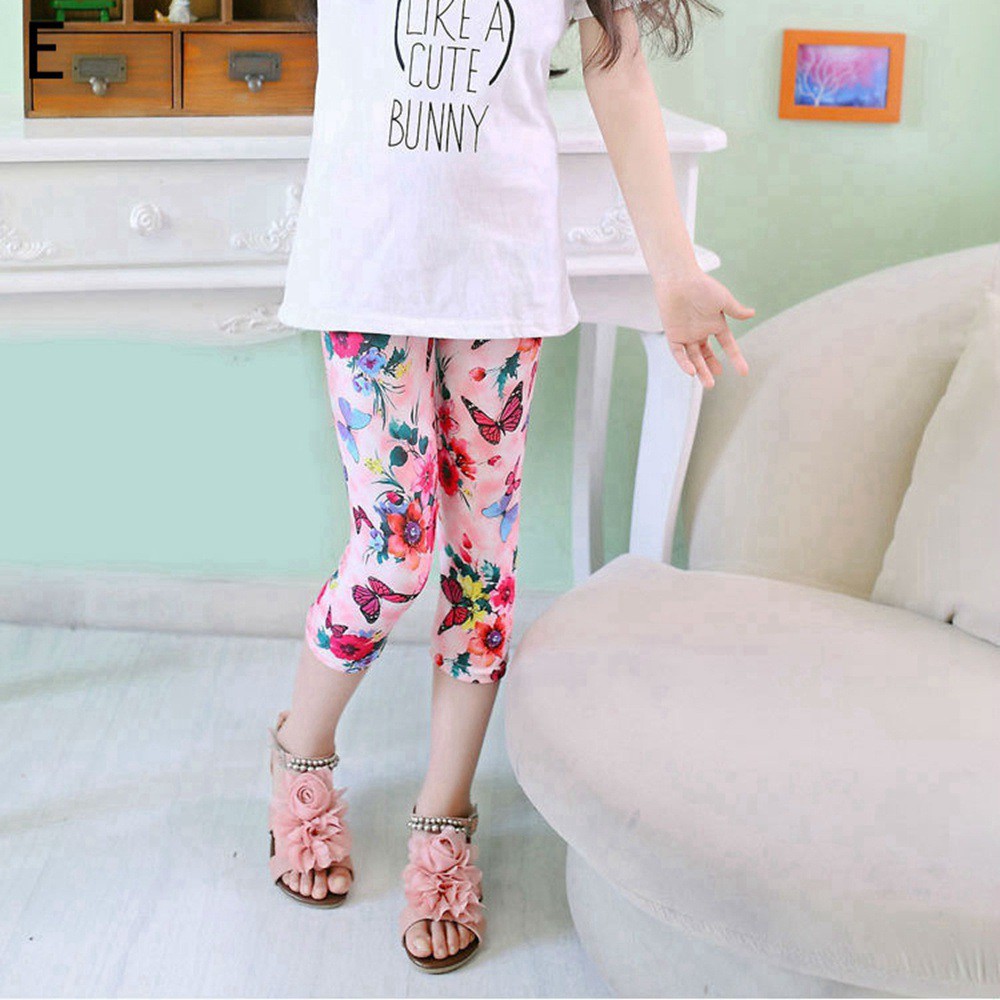 Quần Legging Hoa Bướm Cho Bé Gái