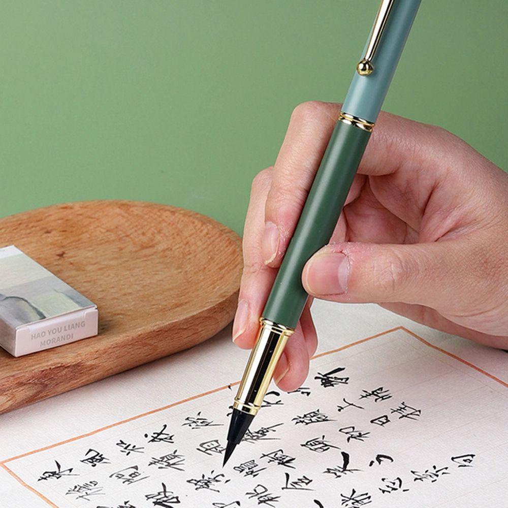 1 Cây Bút Máy NORMAN Đầu Mềm Lông Mềm Bằng Kim Loại Dùng Trong Văn Phòng / Trường Học