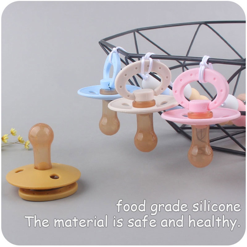 Núm Ti Giả Bằng Silicone Mềm Mại Nhỏ Gọn Cho Bé Sơ Sinh