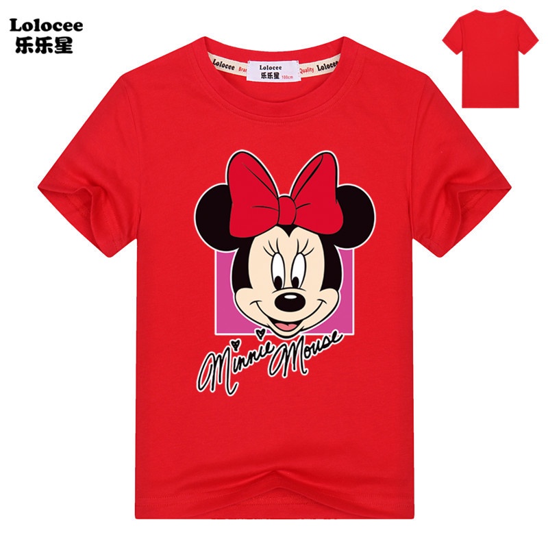 Áo thun trẻ em💖Áo cotton mát mịn họa tiết Chuột Minnie siêu kute dễ thương cho bé gái - SSSHOP