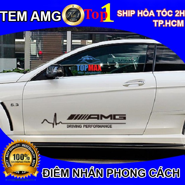 Tem AMG dán cửa xe ô tô phong cách thể thao, dán trang trí cửa xe ô tô