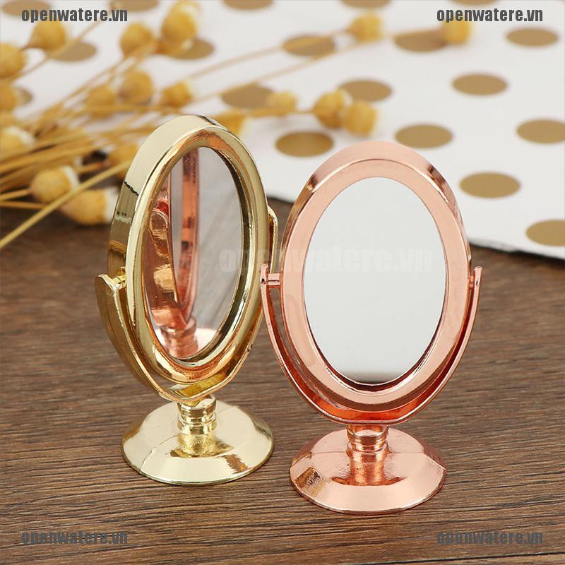 OPENE 1/12 Dollhouse Miniature Metal Mirror furniture Gold/ silver/rose Gold VN