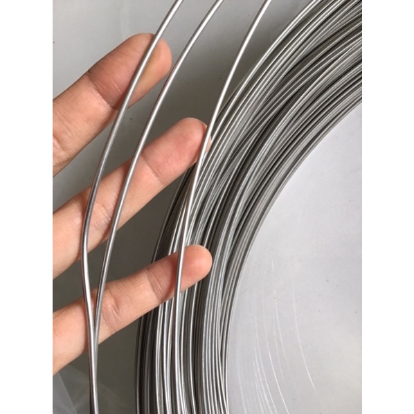 10 mét dây thép inox 2 li không rỉ sáng bóng mềm dẻo uốn được