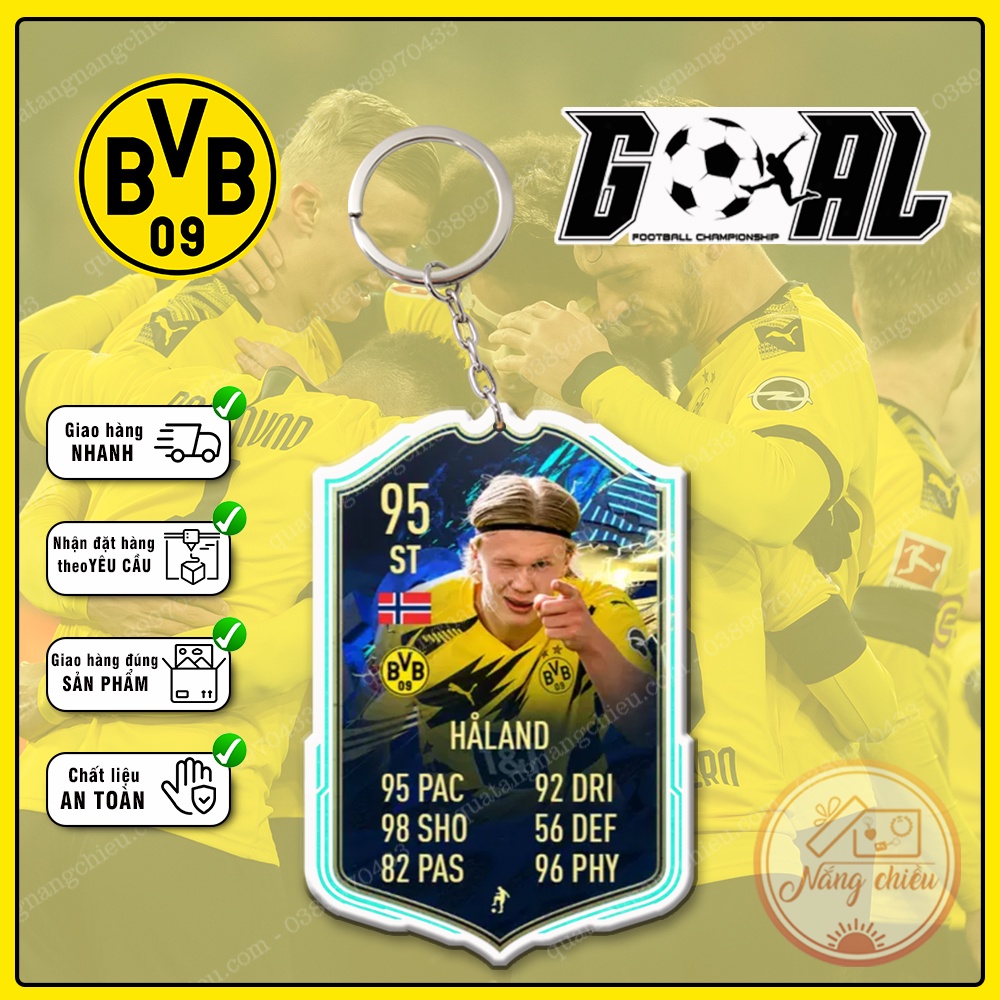 Móc Khóa Haaland TOTS ☘️MÓC KHÓA THẺ CẦU THỦ☘️