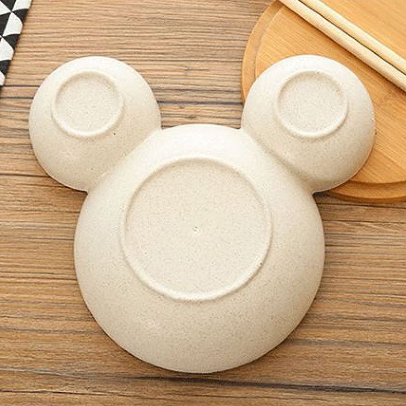 [HÀNG CÓ SẴN] Bát ăn dặm lúa mạch hình chuột MICKEY, bát ăn cơm cho bé kiểu dáng dễ thương