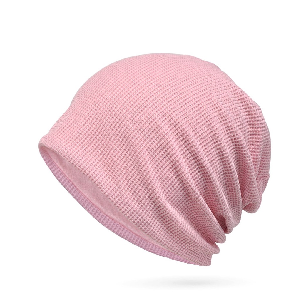 Mũ Beanie Cotton Mềm Mỏng Thoáng Khí Màu Trơn Phong Cách Hip Hop Cho Nam Nữ