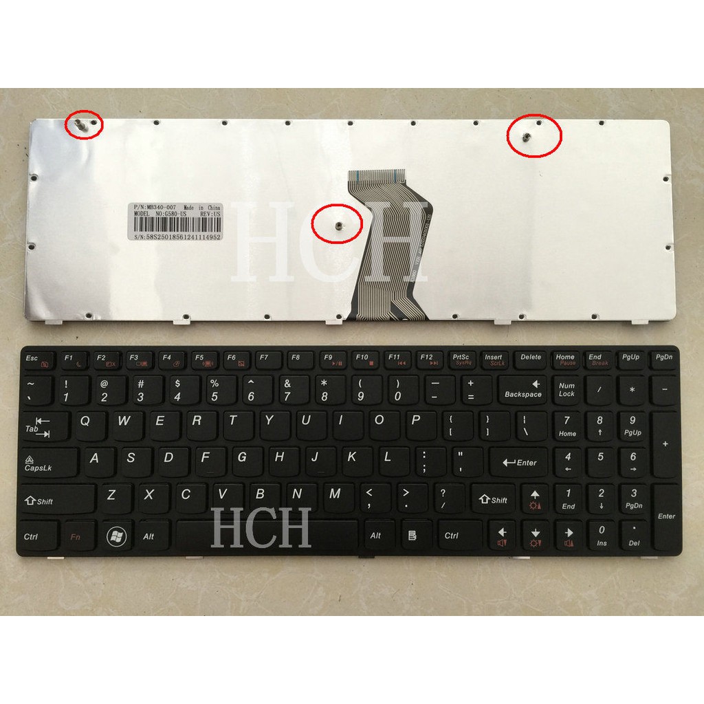 (KEYBOARD) BÀN PHÍM LAPTOP LENOVO G580 dùng cho IdeaPad G580 G585 V580 V585 Z580 Z585 N580 N581 N585 N586, &lt;br&gt;NEC LE150/J