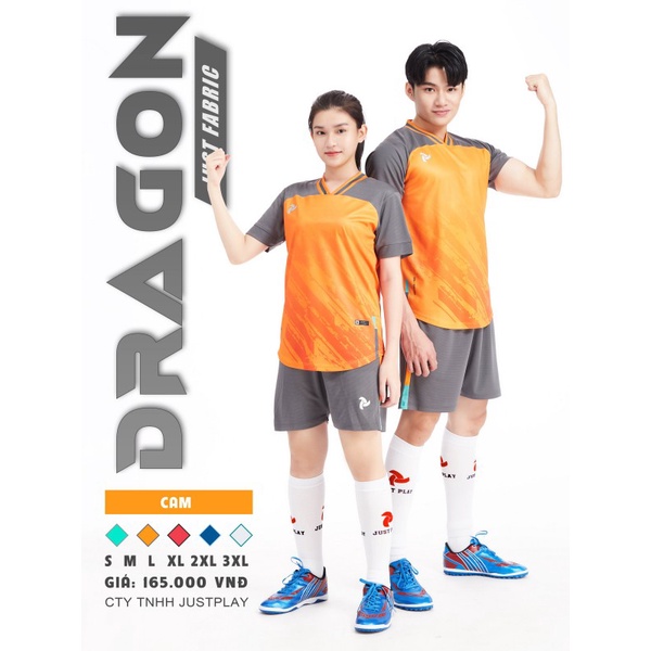 Bộ quần áo bóng đá nam nữ không logo JUSTPLAY DRAGON, vải mè kim cao cấp unisex - ViKi Sport