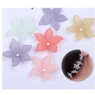 Thời Trang Acrylic Hoa Rời Hạt Mũ Đội Đầu Phụ Kiện DIY Hạt Phối Màu 22mm 100 Cái / lốc y1011