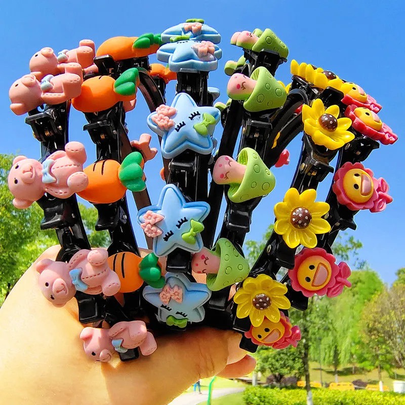 Băng Đô Cài Tóc Đính Hoa Màu Sắc Đáng Yêu Cho Bé Gái