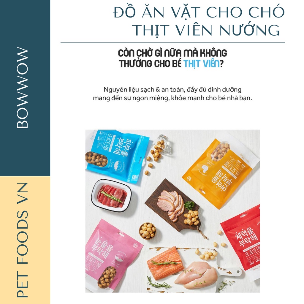 Thịt viên nướng đút lò cho chó BOWWOW 140g