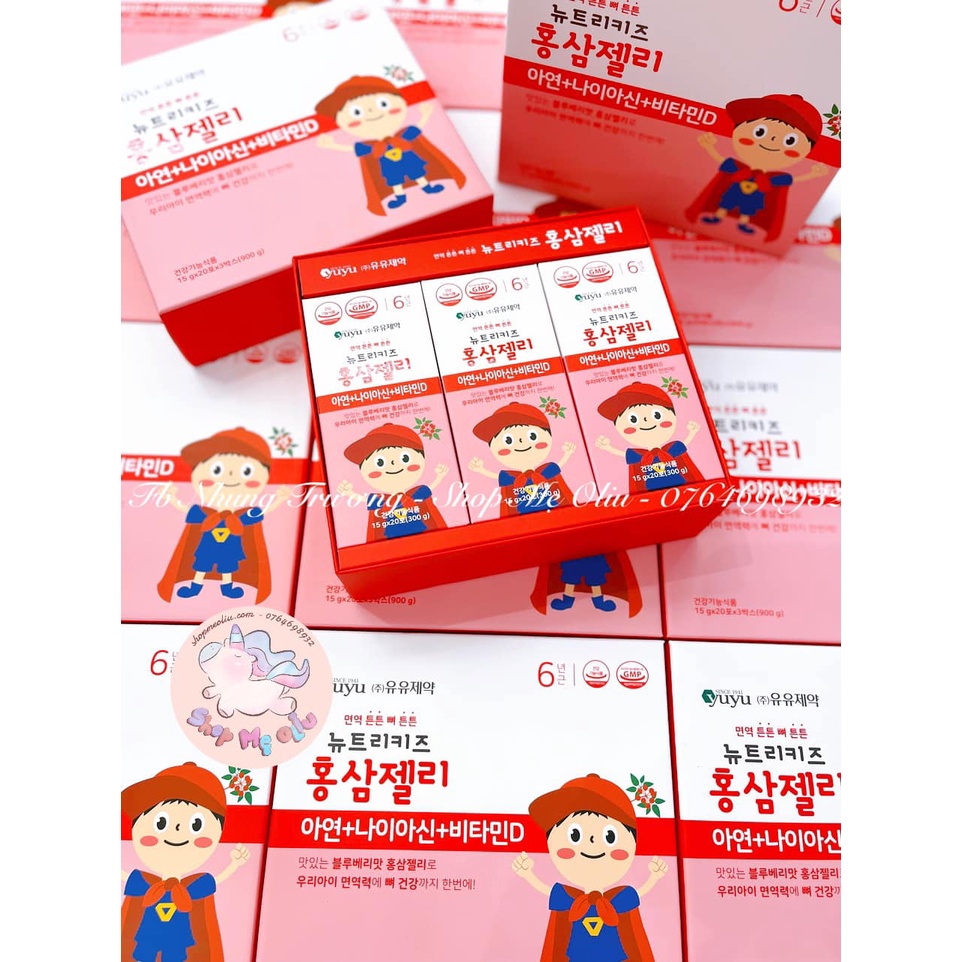 Thạch hồng sâm YuYu nội địa Hàn quốc dành cho bé từ 8 tháng (Đủ bill)