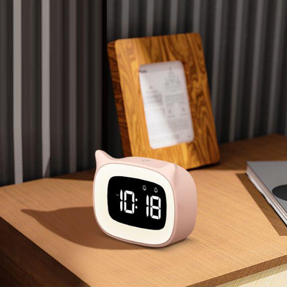 Đồng Hồ Báo Thức Điện Tử Để Bàn Có Đèn LED Hiển Thị Nhiệt Độ Và Lịch