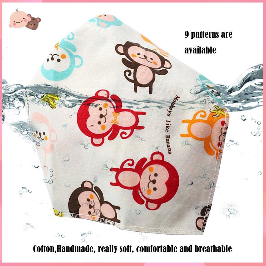 Khăn yếm tam giác bằng cotton có cúc bấm cho bé yêu cao cấp