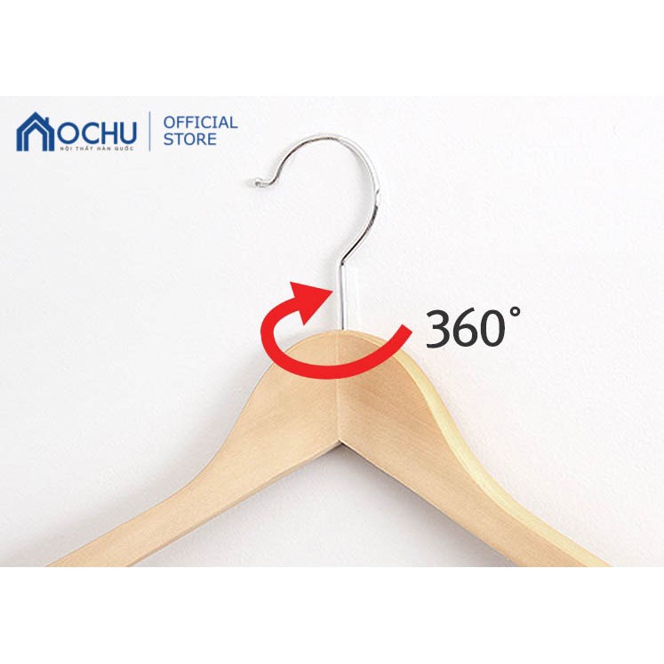 Combo 10 Móc Gỗ Treo Quần Áo OCHU | BigBuy360 - bigbuy360.vn