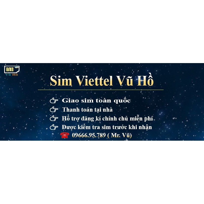 Sim Viettel V120 đầu 09 số đẹp giá rẻ 33