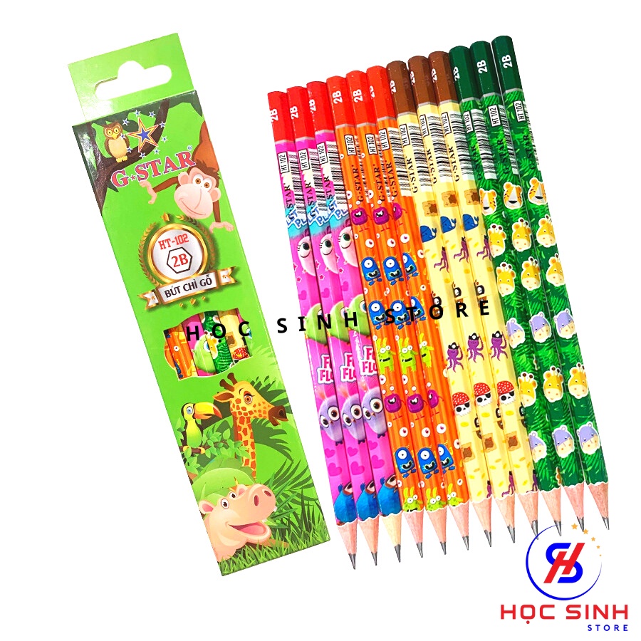Hộp 12 Cây Bút Chì Gỗ 2B Gstar HT 102