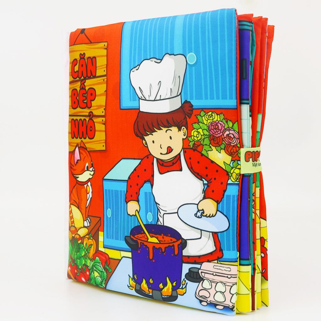 Sách Vải Căn Bếp Nhỏ - Loại Có Chi Tiết Tương Tác Lật Mở Xúc Xắc - Pipovietnam