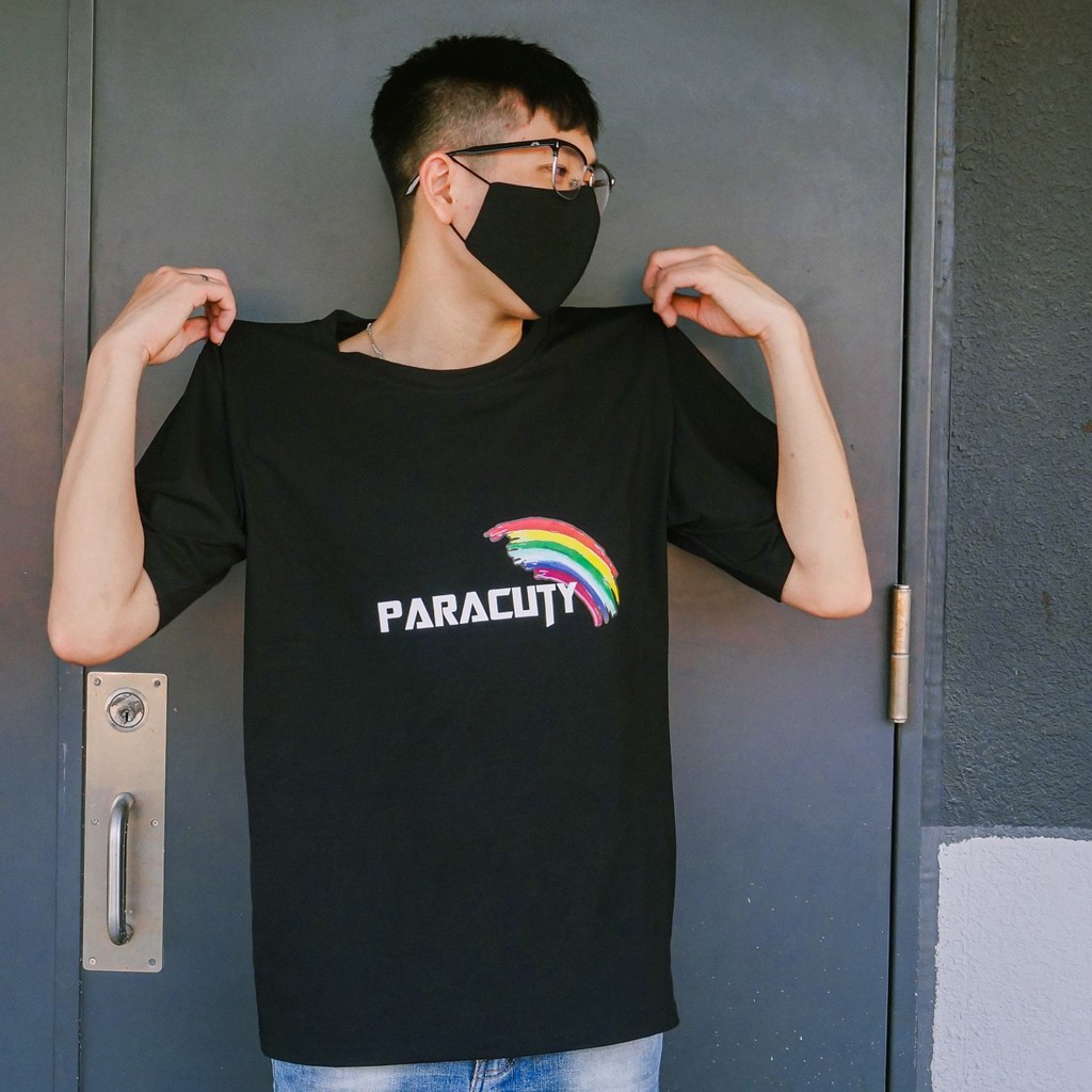 Áo thun nam nữ Unisex PARACUTY cầu vòng - P05 chất liệu cotton 100%, co giãn 4 chiều, dày dặn, form rộng tay lỡ | BigBuy360 - bigbuy360.vn