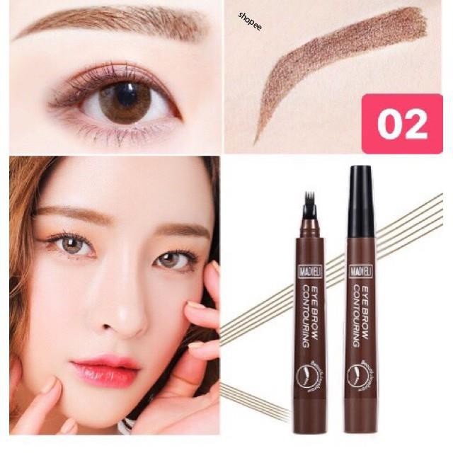 Chì Kẻ Mày 💖 Freeship💖 Bút kẻ chân mày phẩy sợi chống nước 4D Lameila No.784 dễ vẽ, đường kẻ mảnh, rõ nét, không trôi