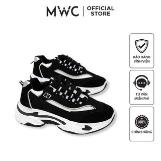 Giày MWC 0503 - Giày Thể Thao Nữ, Sneaker Da Đế Cao 5CM Kiểu Dáng Trendy
