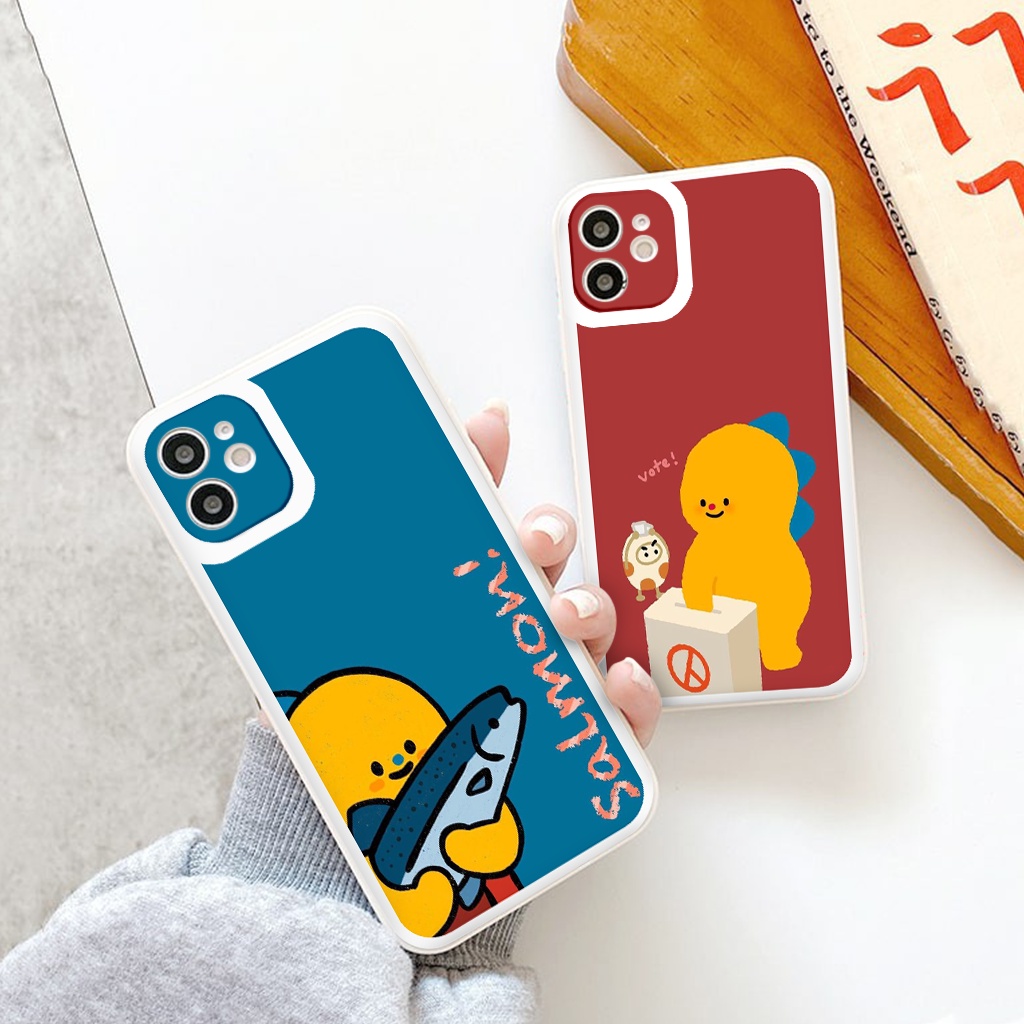 ỐP IPHONE BẢO VỆ CAM khủng long vàng  vuông cạnh ốp lưng 12 pro max xanh lá cây matcha full case 6 đến 13promax tr1131