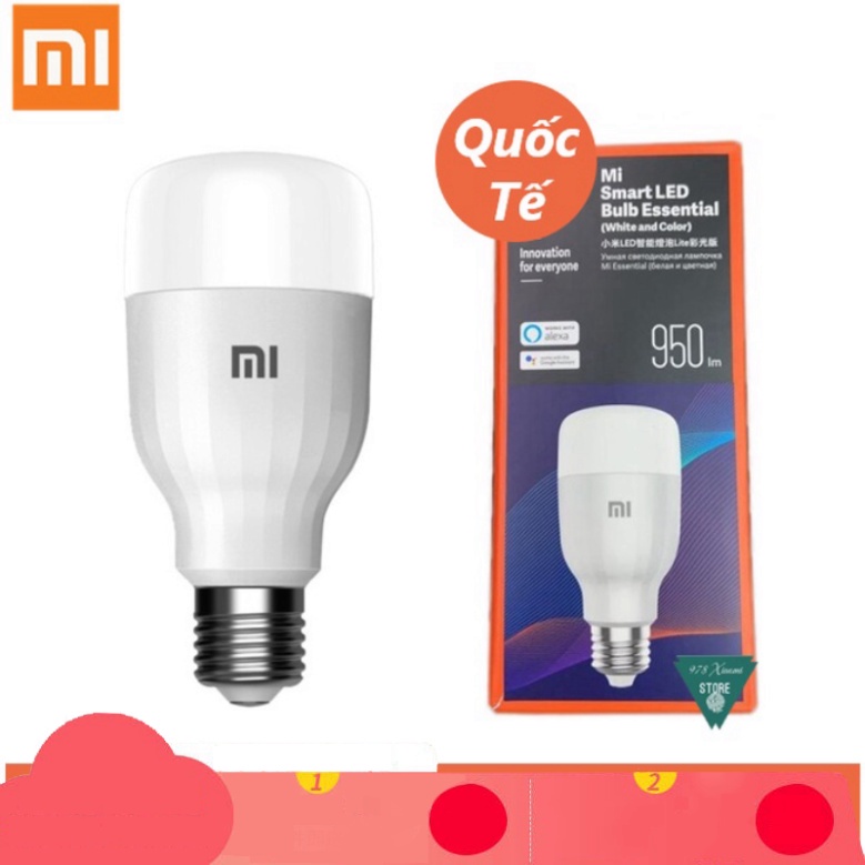 đèn điện thông thái Xiaomi Bulb Essential 16 TRIỆU MÀU -Bóng đèn LED chiếu sáng thông thái Xiaomi MJDPL01