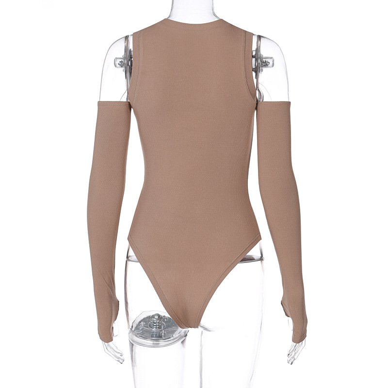 Jumpsuit Cổ Tròn Thiết Kế Ôm Sát Tôn Dáng Cho Nữ