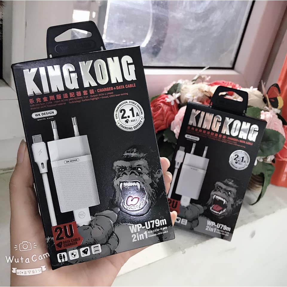 Bộ sạc nhanh WK King Kong 21A chất lương cao bảo hành 6 tháng