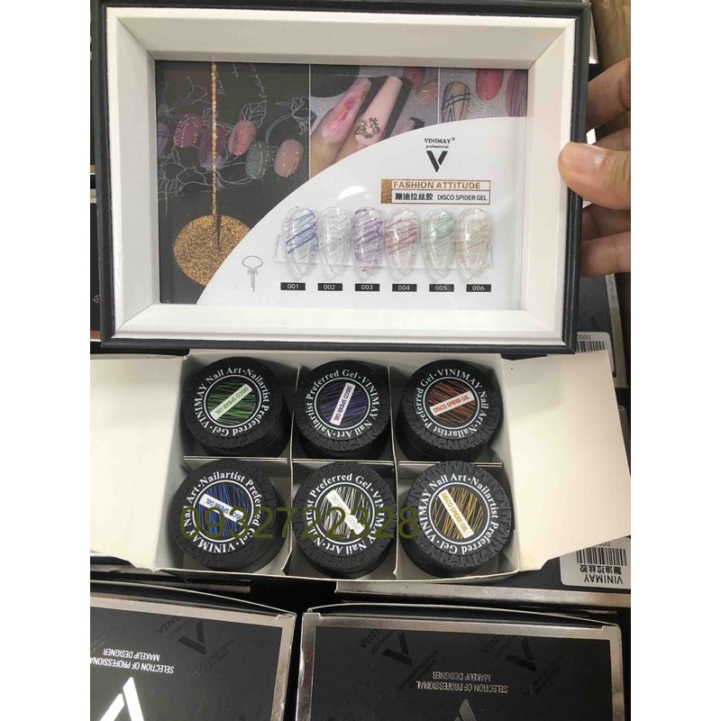 gel nhện flash Vinimay siêu sáng 6 màu
