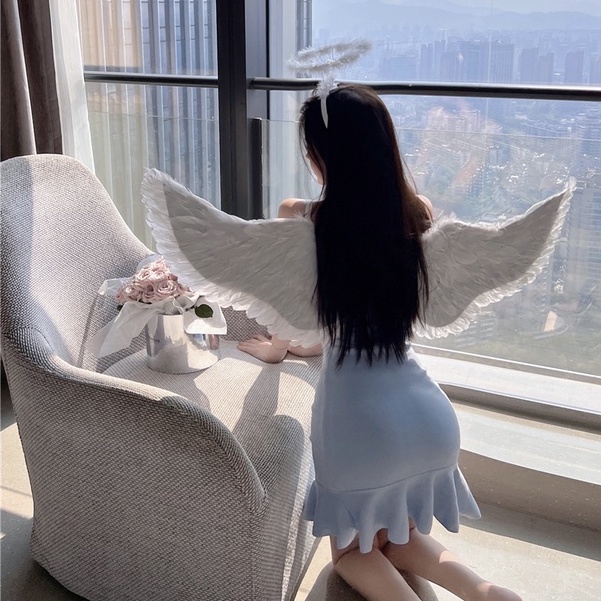 Đầm Ôm Sát Co Giãn Cổ Nhún Bèo Phong Cách Hàn Quốc Thời Trang Mùa Hè Mới Cho Nữ