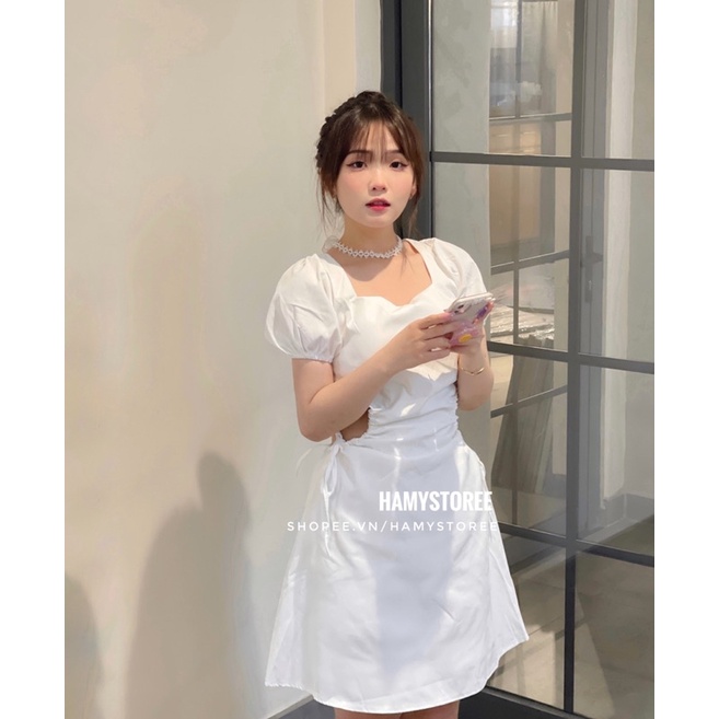 ALLY DRESS ĐẦM TAY BỒNG KHOÉT EO