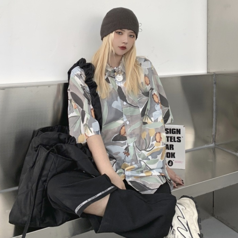 Áo Sơ Mi Ngắn Tay In Họa Tiết Phong Cách Hàn Quốc Dành Cho Cả Nam Và Nữ | BigBuy360 - bigbuy360.vn