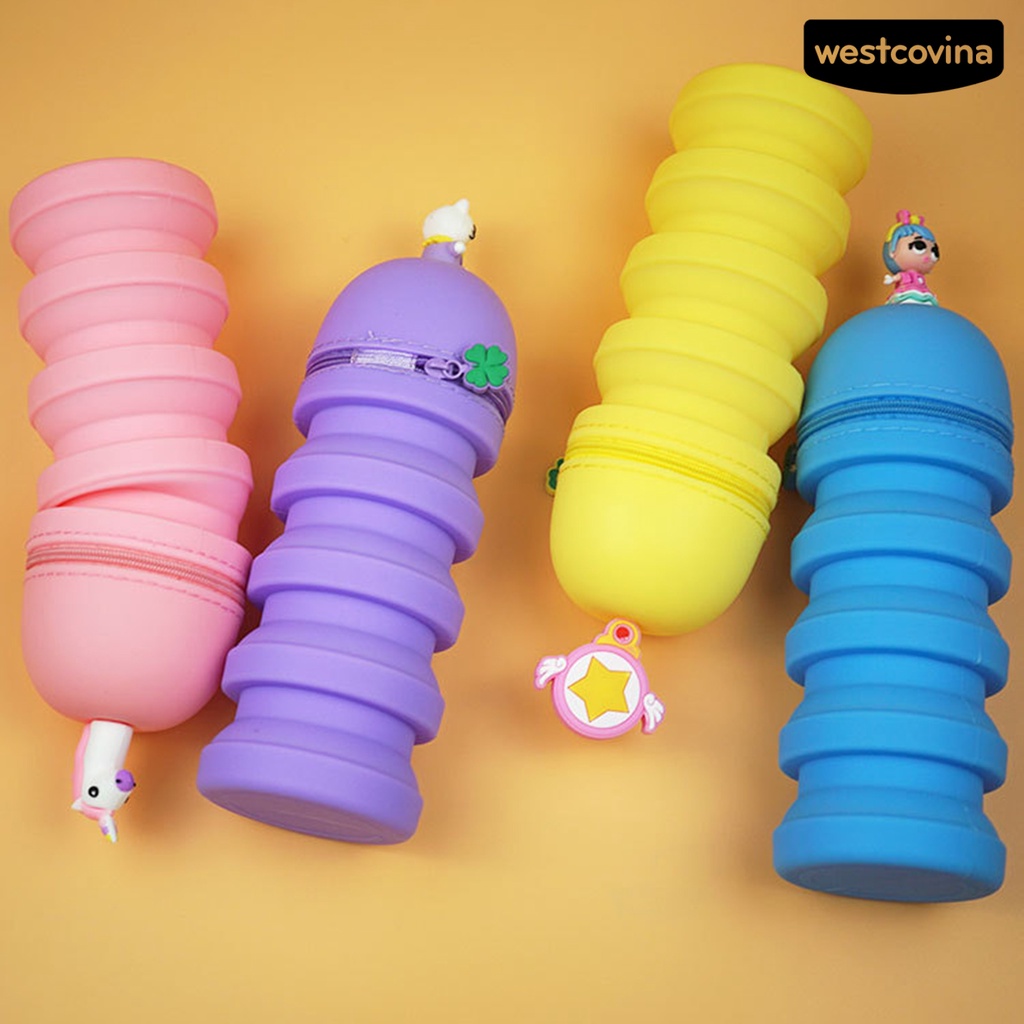 [Hot]✍Túi Đựng Bút Chì Có Dây Kéo In Hoạt Hình Dễ Thương Dùng Hàng Ngày