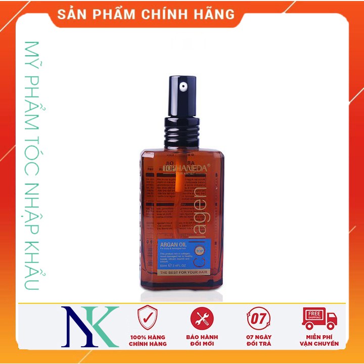 Tinh dầu phục hồi tóc khô cơ hư tổn Haneda Collagen Oil 60ml