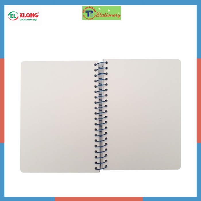 Sổ lò xo đơn Klong ruột trơn Plain khổ B6 - 200 trang; MS 985