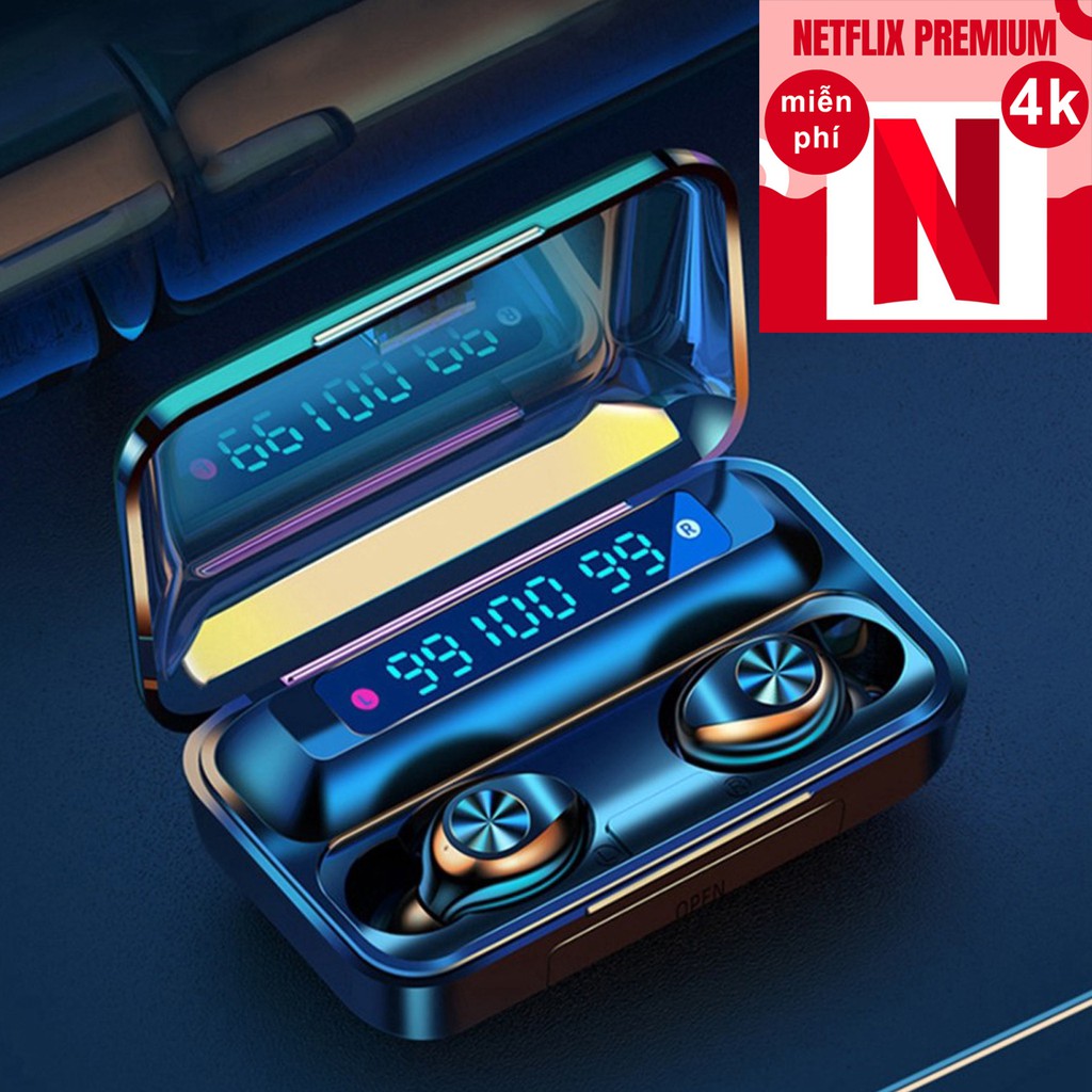 Tai Nghe Bluetooth AMOI F9-10 PRO TWS Không Dây | nút cảm ứng | Hiển thị % pin, Dung Lượng 3500Mah