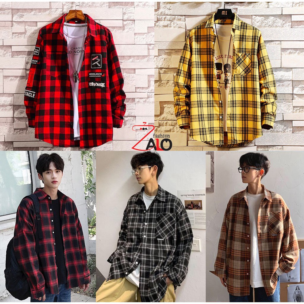 -HÀNG NHẬP KHẨU Áo Khoác Sơ Mi FLANNEL KẺ CARO Dài Tay Nhiều Mẫu Liên hệ mua hàng 084.209.1989