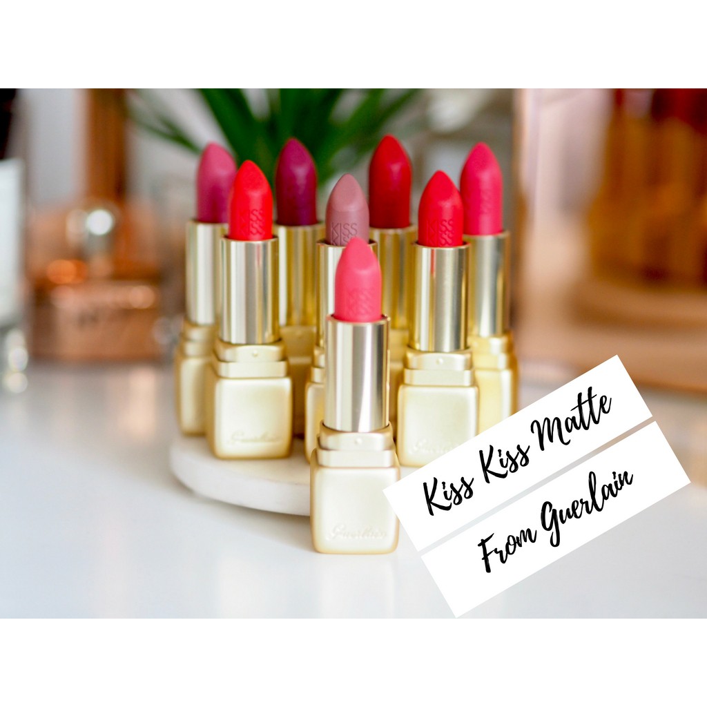 Son Guerlain Kiss Kiss Matte M376 Daring Pink 3.5 gr Hàng Chuẩn 100%